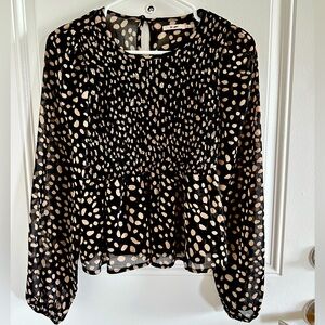 Long sleeve peplum top